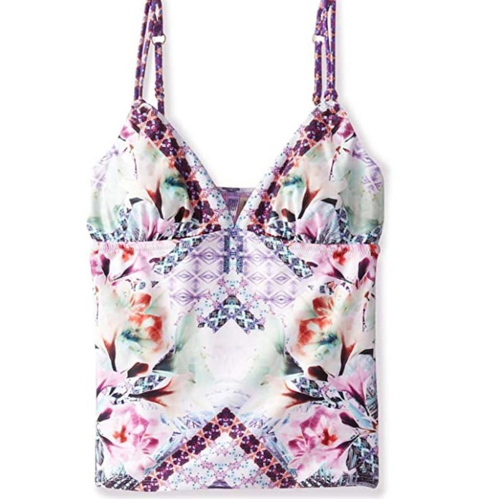 NWT Nanette Lepore Bollywood Tankini Top Small S